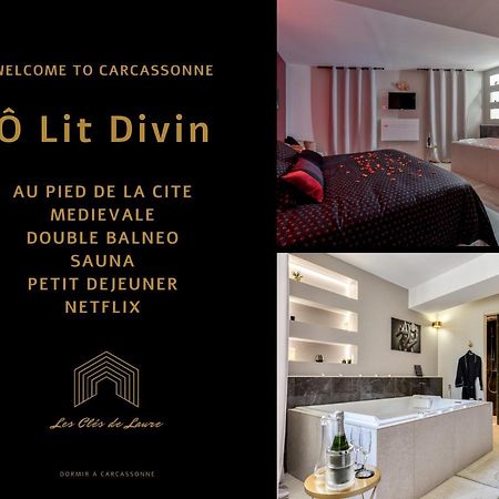 Les Gites De Laure - O Lit Divin, Instant De Volupte, Balneo Sauna, Climatisation, Netflix, 160M De La Cite Medievale Каркассон Экстерьер фото